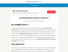 Tablet Screenshot of affaire-du-domicile.com